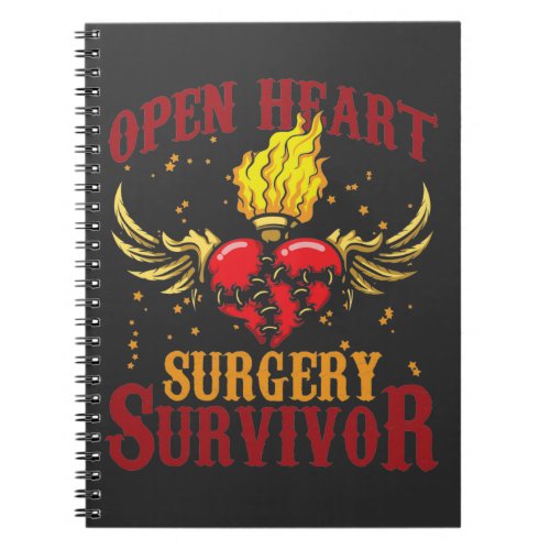 Open Heart Surgery Survivor Bypass Heart Disease Notebook