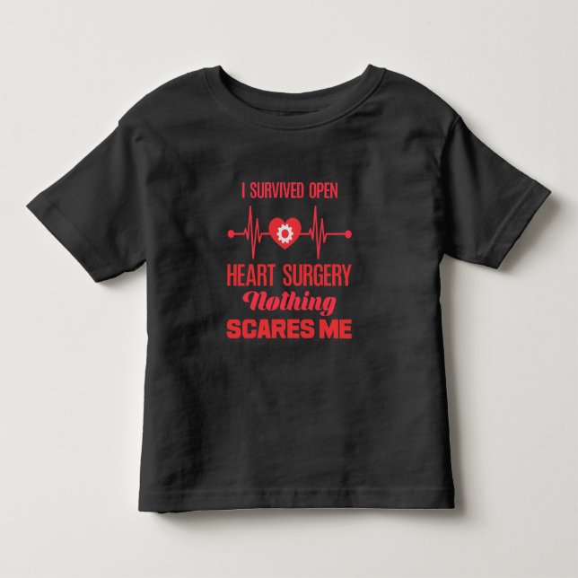 Open Heart Surgery Survivor Get Well Recovery Toddler T-shirt (Front)