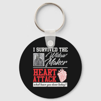 Open Heart Surgery Survivor Widow Maker Heart Atta Keychain