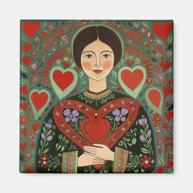 Open Hearted Folk Magnet (Front)