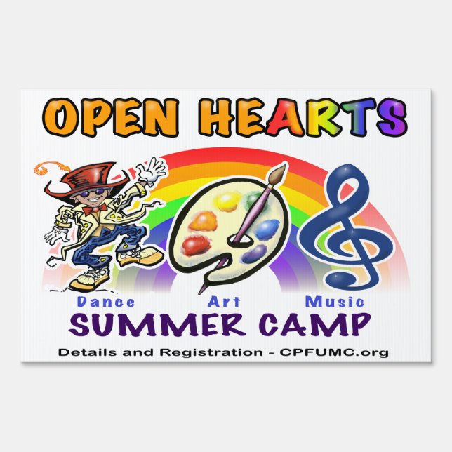 Open Hearts Yard Sign (Front)