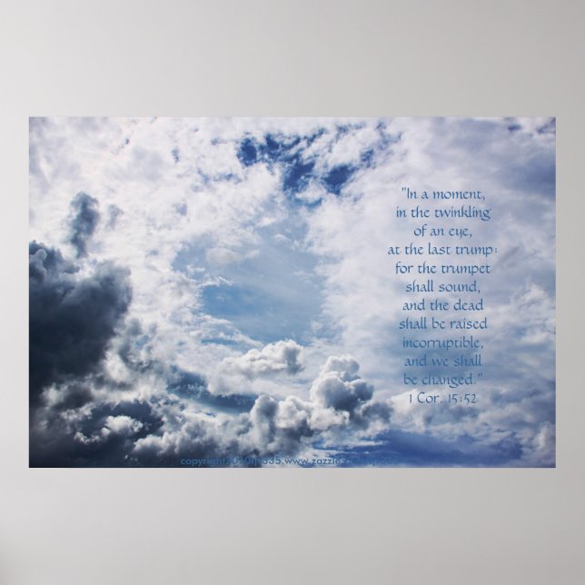 Open Heavens Print w/Scripture Verse (Front)