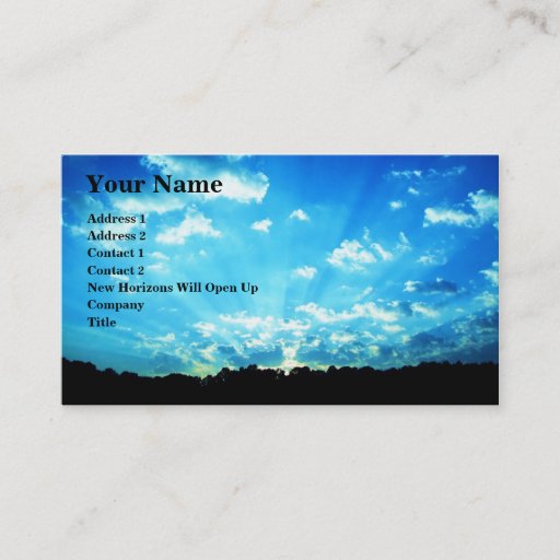 Customizable Open Horizons Business Cards