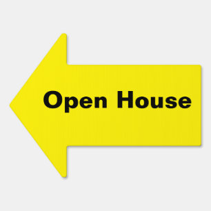 Open House Arrow Sign