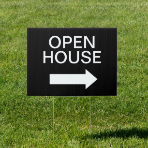 Open House Arrow Sign