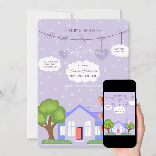 Open House Baby Shower Invitation Zazzle