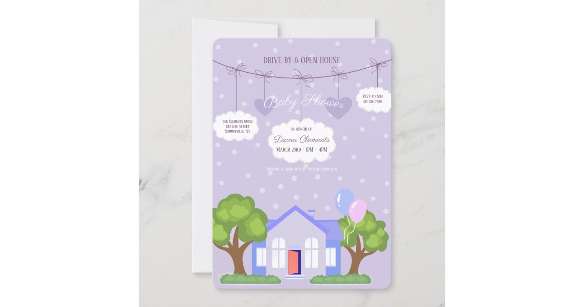 Open House Baby Shower Invitation Zazzle