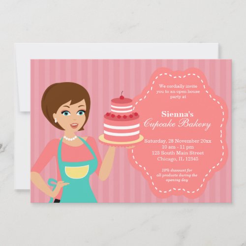 Open House Bakery business Invitation