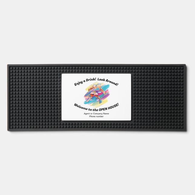 Open House Bar Mat for Agents - Drinks (Front)