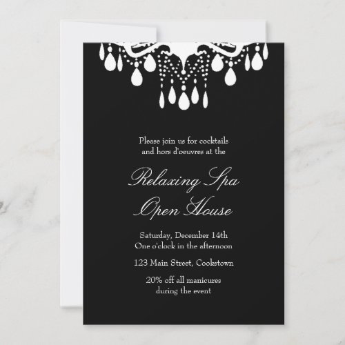 Open House Black Grand Ballroom Invitation