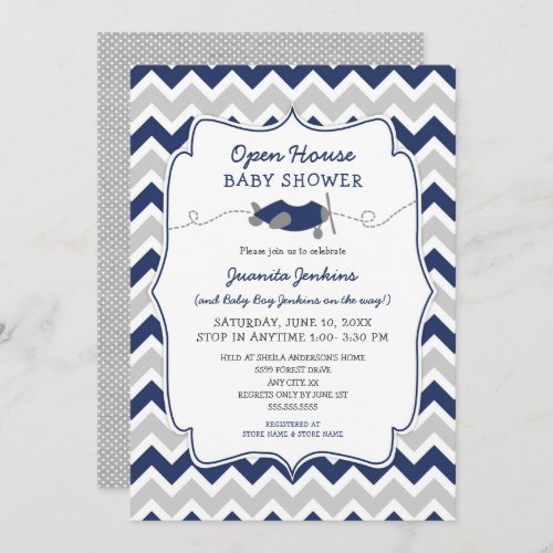 Open House Boy Baby Shower Invitation