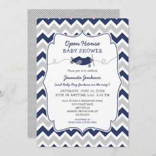 Open House Boy Baby Shower Invitation