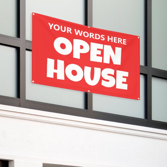 OPEN HOUSE Custom Banner (Outside Building)