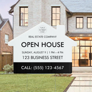 Open House Custom Business Logo Outdoor Yard Sign