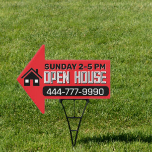 Open House Custom colorful Sign