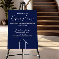 Open House Custom Real Estate Company Navy Blue
