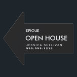 Open House Directional Arrow 18x24 Sign<br><div class="desc">Help people find your open house with these handy Open House Arrow Signs. Customize with your name and phone number.</div>