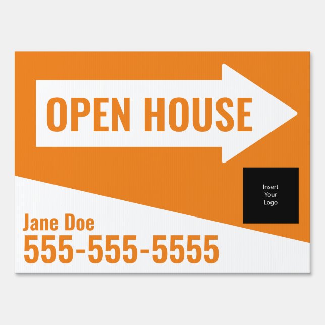 Open House Directional - Orange Sign (Front)