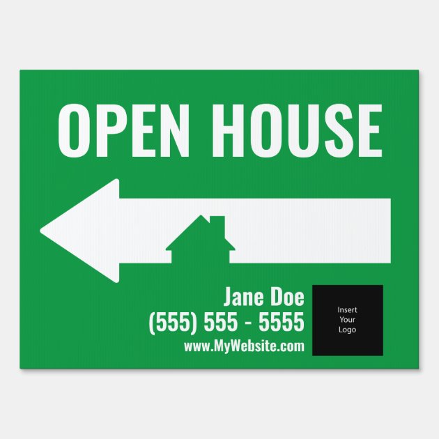 Open House Directional Sign 18x24 Green Custom Zazzle   Open House Directional Sign 18x24 Green Custom R0ba31f4431a444e4928f93d697f39b39 Fomu5 630 