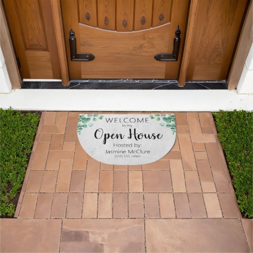 Open House Eucalyptus Leaves Real Estate Agent Doormat