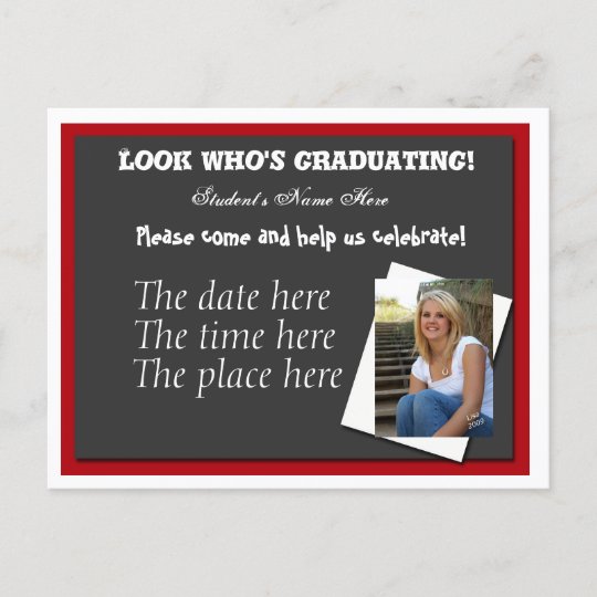 4 X 6 Graduation Open House Invitations 1