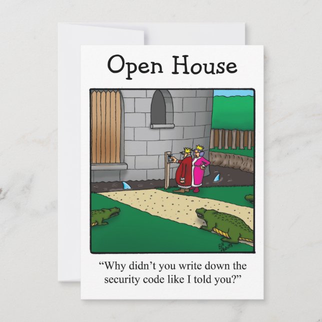 Open House Humor Party Invitations (Front)