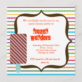 Open House Ice Cream salon Invitation
