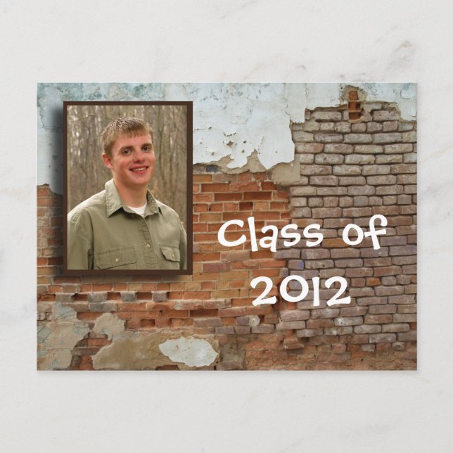 open house invitation - crumbling wall. (Front)