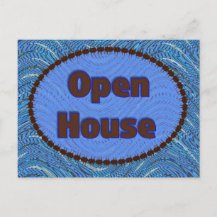 open house invitation postcard
