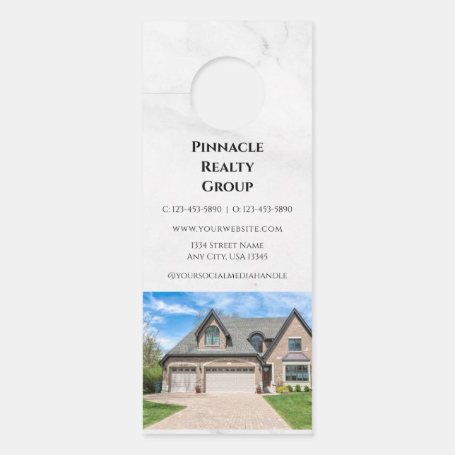 Open House Invitation Real Estate Farming Door Han Hanger (Front)
