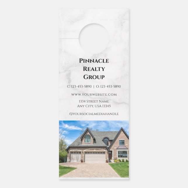 Open House Invitation Real Estate Farming Door Han Hanger (Front)