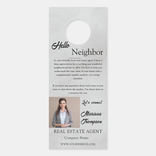 Open House Invitation Real Estate Farming Door Han Hanger (Front)