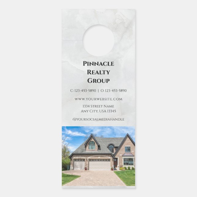 Open House Invitation Real Estate Farming Door Han Hanger (Front)