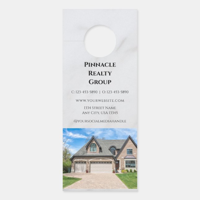 Open House Invitation Real Estate Farming Door Han Hanger (Front)