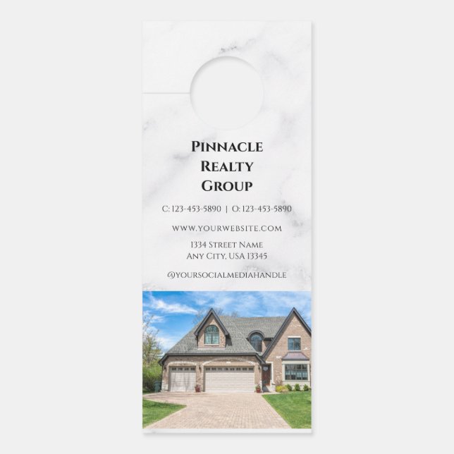 Open House Invitation Real Estate Farming Door Han Hanger (Front)