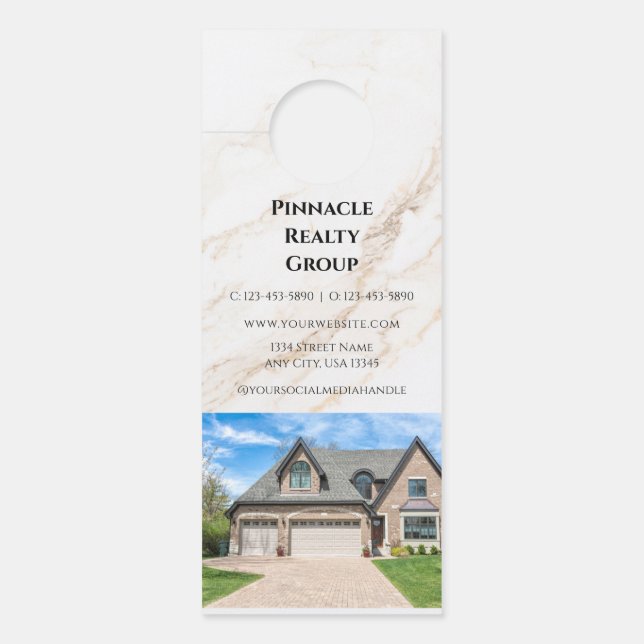 Open House Invitation Real Estate Farming Door Han Hanger (Front)