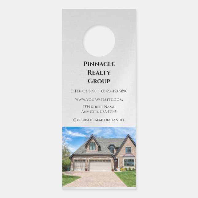 Open House Invitation Real Estate Farming Door Han Hanger (Front)