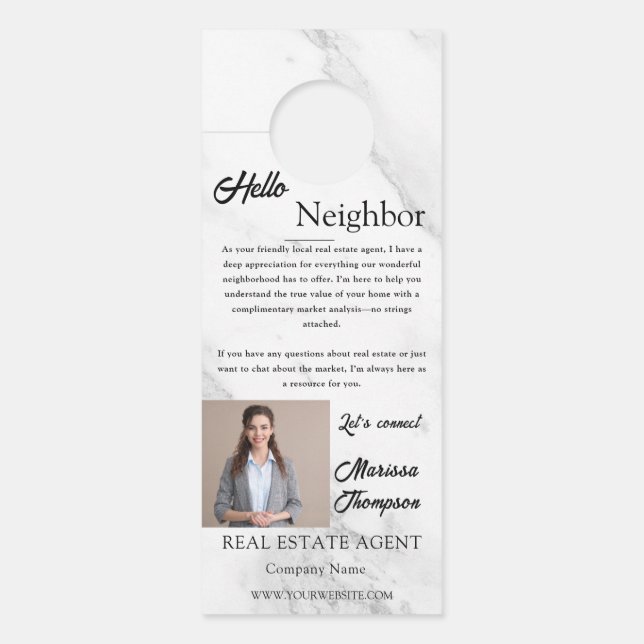 Open House Invitation Real Estate Farming Door Han Hanger (Front)
