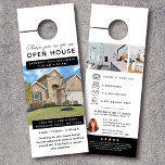 Open House Invitation Real Estate Farming Door Hanger<br><div class="desc">🏠 Real Estate Open House Door Hanger Tag • Neighborhood Flyer • Modern Real Estate Farming Tools 🏠 Are you ready to take your marketing efforts to the next level? We take the time and stress out of making your own marketing materials with our professionally designed and easy-to-edit templates. Simply...</div>