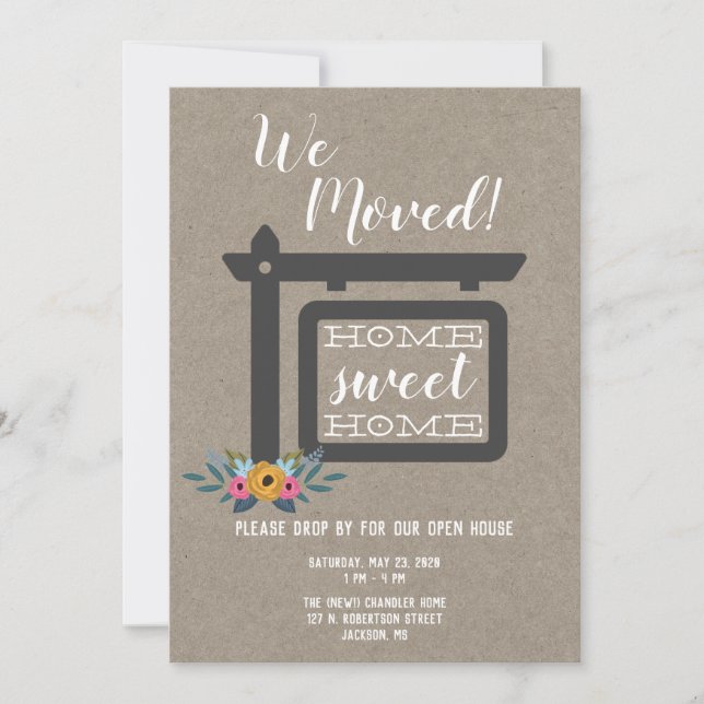 Open House Invitation, We Moved Invitation (Front)