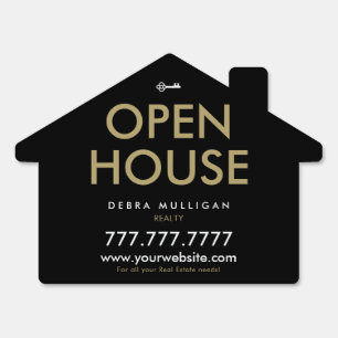 Open House Modern Real Estate Front Lawn Yard  Sign