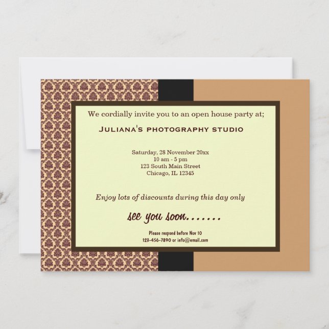 Open House New Business Invitation (Front)