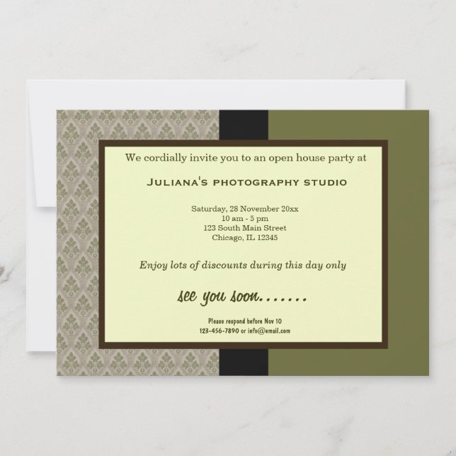 Open House New Business Invitation (Front)