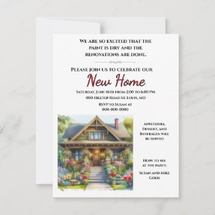 Open House New Home Party Event Invitation