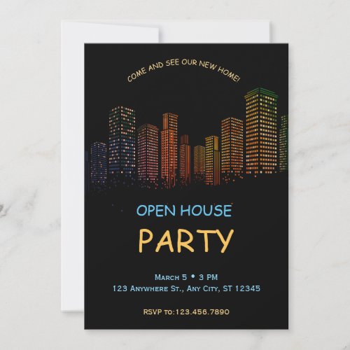 Open House Party Invitation Housewarming Party Invitation