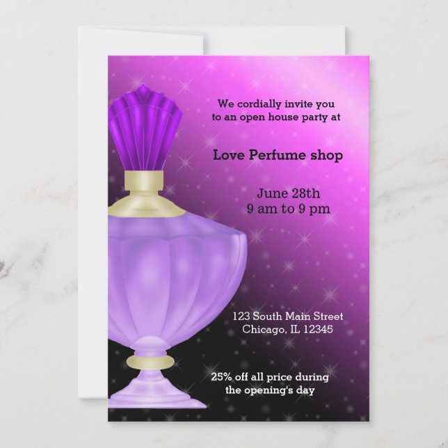 Open House Perfume store Invitation (Front)