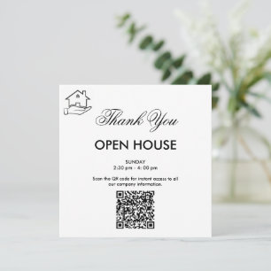 Open House Photo Arrow Real Estate Thank you card