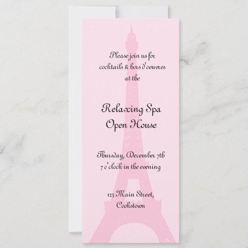 Open House Pink Paris Invitation