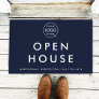 Open House Property Listing Navy Blue Real Estate Doormat
