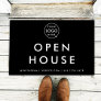 Open House Real Estate Agency Modern Black Realtor Doormat